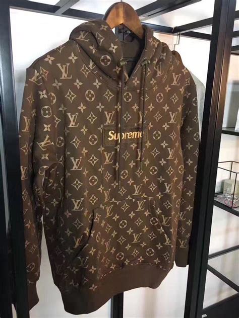 lv hoodie brown|Sweaters, Sweatshirts & Hoodies for Men .